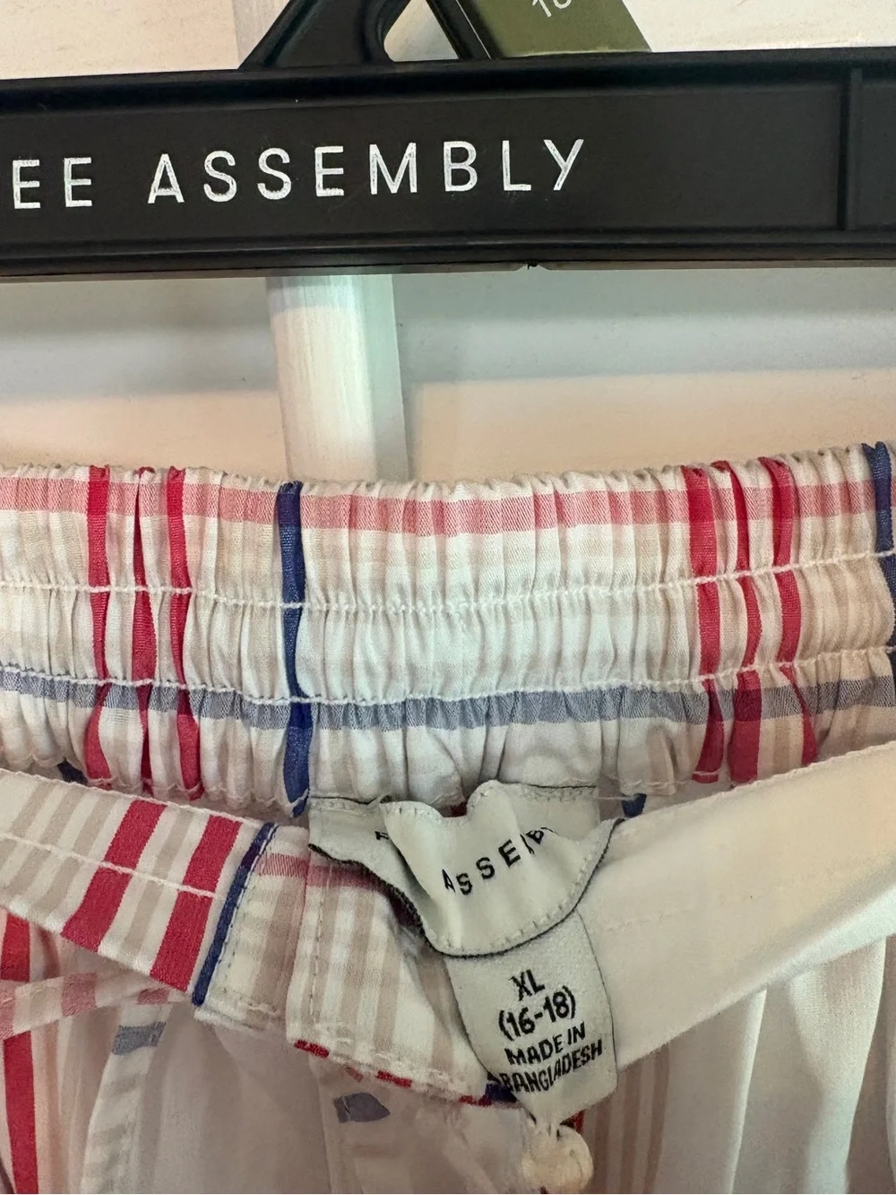 Free assembly White Plaid Button Front Maxi Skirt Size XL